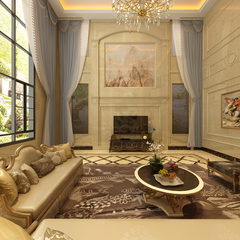 VR体验馆--海南吉先生复式客厅豪宅装饰全景设计图